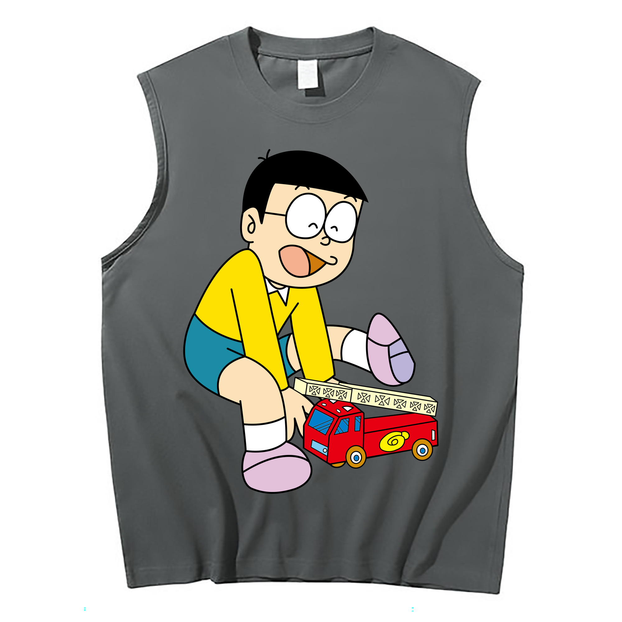 （画像用） ドラえもん 野比 のび太 Doraemon Nobita Nobi コットン100％タンクトップ（フロントプリント）